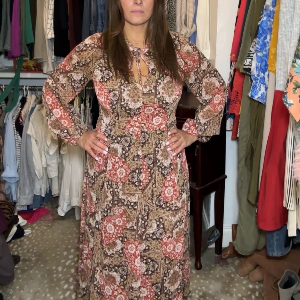 Tommy Hilfiger Multicolor Floral Long Sleeve Dress - Picture 5 of 10